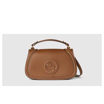 Gucci Blondie large top handle bag in brown leather 37x12x10cm