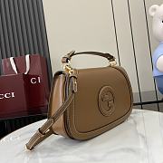 Gucci Blondie large top handle bag in brown leather 37x12x10cm - 5