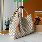Louis Vuitton Graceful Damier Azur MM Rose Ballerine 50x30x15.5cm - 5