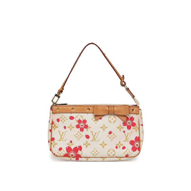 Vintage Louis Vuitton x Takashi Murakami Red and Creme Monogram Cherry 22x13x4cm - 1
