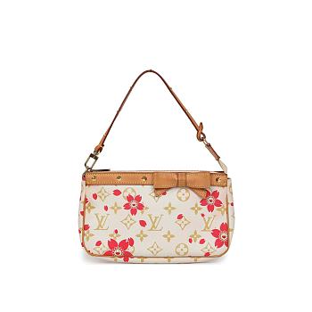 Vintage Louis Vuitton x Takashi Murakami Red and Creme Monogram Cherry 22x13x4cm