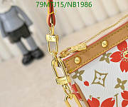 Vintage Louis Vuitton x Takashi Murakami Red and Creme Monogram Cherry 22x13x4cm - 4
