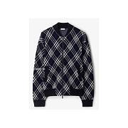 Burberry Check Wool Blend Bomber Jacket 81106321 - 1