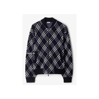 Burberry Check Wool Blend Bomber Jacket 81106321