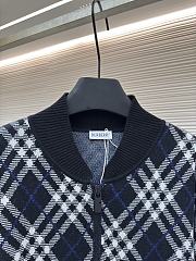Burberry Check Wool Blend Bomber Jacket 81106321 - 4