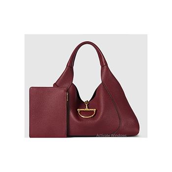Gucci Softbit Maxi Shoulder Bag Rosso Ancora red leather W46cm x H26cm x D16cm