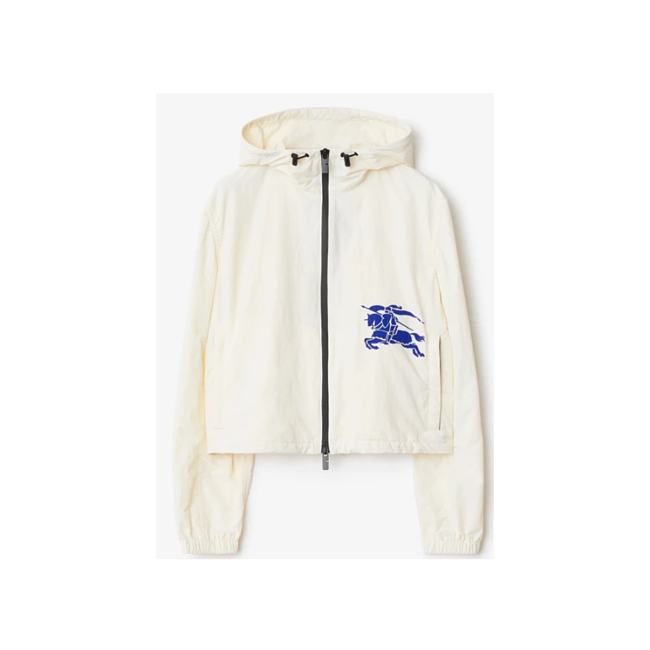 Burberry Cropped Nylon Hooded Jacket Salt 80903961 - 1