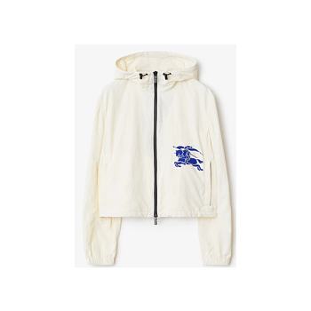 Burberry Cropped Nylon Hooded Jacket Salt 80903961