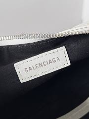 Balenciaga Le Cagole XS Shoulder Bag With Piercing White Arena 671309210G89104  6.3H 10.2W 2.7D Strap 18.1 - 5