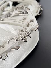 Balenciaga Le Cagole XS Shoulder Bag With Piercing White Arena 671309210G89104  6.3H 10.2W 2.7D Strap 18.1 - 3