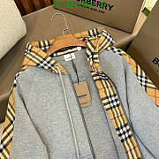 Burberry Grey Check Kurke Hoodie 201376M202010 - 5