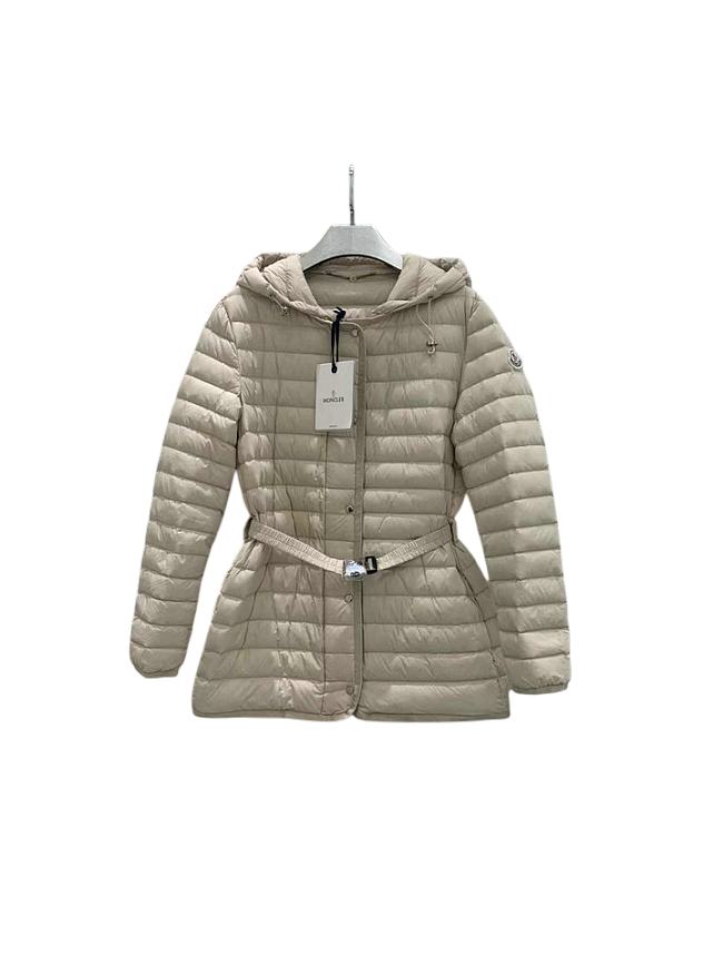 Moncler Oredon Hooded Mid-Length Down Jacket White K10931A00090595FE - 1