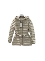 Moncler Oredon Hooded Mid-Length Down Jacket White K10931A00090595FE - 1