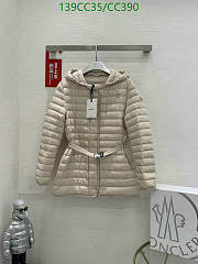 Moncler Oredon Hooded Mid-Length Down Jacket White K10931A00090595FE - 4