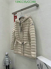 Moncler Oredon Hooded Mid-Length Down Jacket White K10931A00090595FE - 5