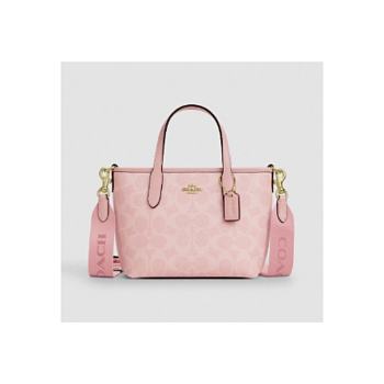 COACH City Mini Tote Bag Signature Canvas Powder Pink Outlet CW032 