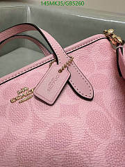 COACH City Mini Tote Bag Signature Canvas Powder Pink Outlet CW032  - 3