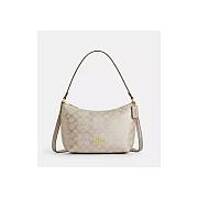Coach Zip Top Shoulder Bag In Signature Canvas CW391 7.75