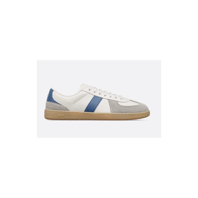 Dior B01 Matchpoint Sneaker Blue and White Smooth Calfskin with Gray Suede 3SN328ZRH_H009 - 1
