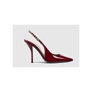 Gucci Signoria Slingback Pump Variation Rosso Ancora Patent Leather 783821 BNC80 6207 - 1