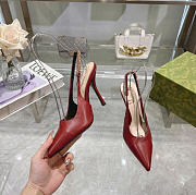 Gucci Signoria Slingback Pump Variation Rosso Ancora Patent Leather 783821 BNC80 6207 - 5