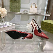 Gucci Signoria Slingback Pump Variation Rosso Ancora Patent Leather 783821 BNC80 6207 - 6