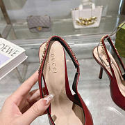 Gucci Signoria Slingback Pump Variation Rosso Ancora Patent Leather 783821 BNC80 6207 - 3