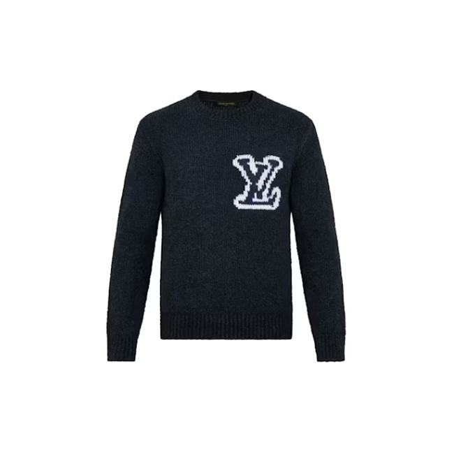 Louis Vuitton LV Intarsia Crewneck Navy 1A96KI - 1