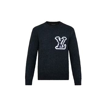 Louis Vuitton LV Intarsia Crewneck Navy 1A96KI