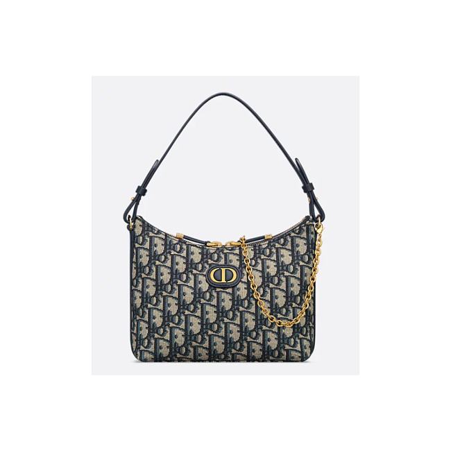 Dior 30 Montaigne Diorling Mini Bag with Chain Blue Dior Oblique Jacquard S4309UTZQ_M928 21 x 17 x 7 cm - 1