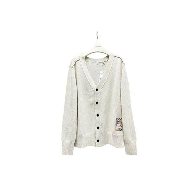 Burberry Check Label Wool Cardigan Nutmeg 81026901 - 1