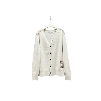 Burberry Check Label Wool Cardigan Nutmeg 81026901