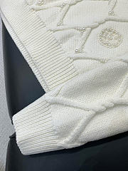 Louis Vuitton Embellished Cable Knit Wool Blend Pullover 1AGJUW - 2