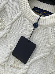 Louis Vuitton Embellished Cable Knit Wool Blend Pullover 1AGJUW - 6
