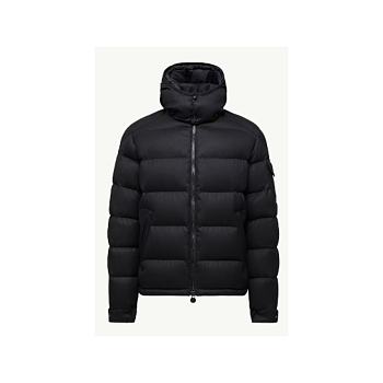 Moncler Montgenevre Hooded Wool Flannel Short Down Jacket J20911A5370054272