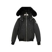 Winter Classic Warmth Moose Knuckles Scissors Down Jacket Rivet Hoodie Coat Black MK2000MB-291  - 1