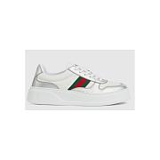 Gucci Men's chunky sneaker silver metallic leather 848317 AAFMN 8147  - 1
