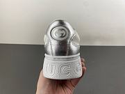 Gucci Men's chunky sneaker silver metallic leather 848317 AAFMN 8147  - 6