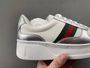 Gucci Men's chunky sneaker silver metallic leather 848317 AAFMN 8147  - 3