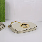 Gucci Blondie Shoulder Bag White 699268 UXX0G 9022  6.3H 11W 1.6D Strap 15.4 - 6
