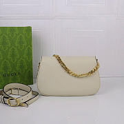 Gucci Blondie Shoulder Bag White 699268 UXX0G 9022  6.3H 11W 1.6D Strap 15.4 - 3