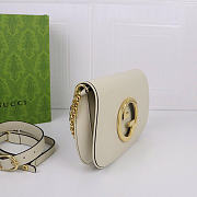 Gucci Blondie Shoulder Bag White 699268 UXX0G 9022  6.3H 11W 1.6D Strap 15.4 - 2
