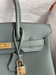 Hermes Birkin 25 Bag green Gold Togo GHW 25cm x 20cm x 13cm - 4