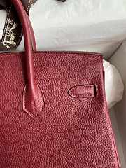 Hermes Birkin 25 Bag red Gold Togo 045368 25.0 cm x 20.0 cm x 13.0 cm - 2