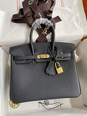Hermes Birkin 25 Bag black Gold Togo 25.0 cm x 20.0 cm x 13.0 cm - 6