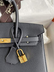 Hermes Birkin 25 Bag black Gold Togo 25.0 cm x 20.0 cm x 13.0 cm - 3