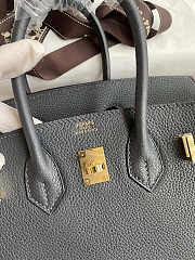 Hermes Birkin 25 Bag black Gold Togo 25.0 cm x 20.0 cm x 13.0 cm - 2