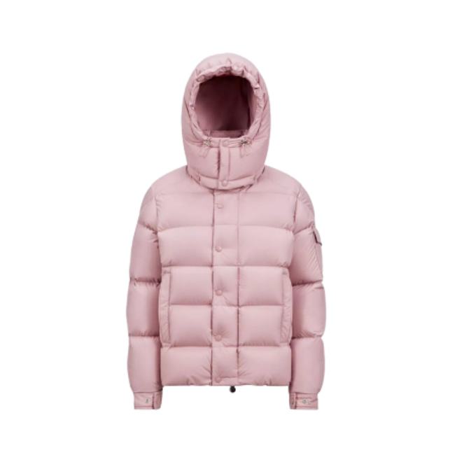Moncler Maya 70 Hooded Short Down Jacket Pink 54A81 51A - 1
