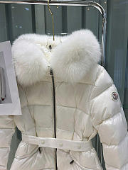 Moncler Boed Hooded Shearling-Trimmed Short Down Jacket White K20931A00099595FE239 - 5