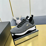 Chanel 23K 2023 Suede CC Sport Lace Up Sneakers Gray G45331 B14494 NS299 - 5